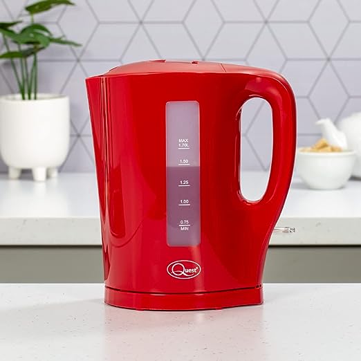 1.7 Litre Electric Kettle/Red/Cord Storage