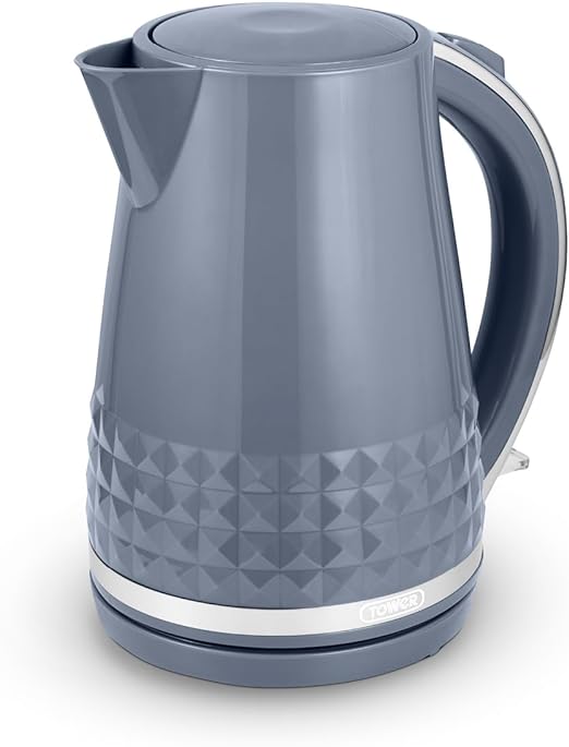 Tower T10075GRY Solitaire Kettle 1.5L 3KW Grey and Chrome Accents