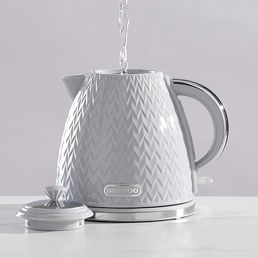 Toaster and Kettle Set | 1.7 Litre 3kw Jug Kettle and 2 Slice Toaster, Grey, Plastic