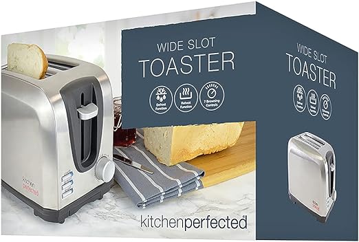 Two Slice Wide Slot Toaster - Brushed Steel  [Energy Class B]