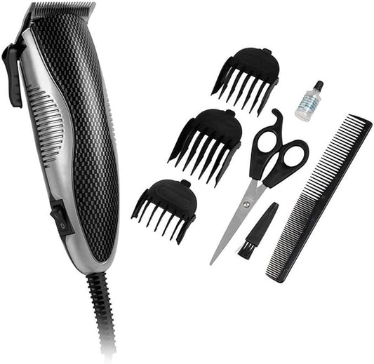 Signature Corded Hair Clippers with Stainless Steel Blades, Black/Grey