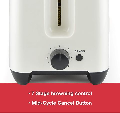 2 Slice extra-wide slot Toaster - White