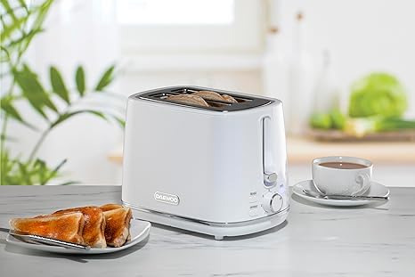 Kettle and Toaster Combo | Stainless Steel Pyramid  | 1.7 Litre Kettle and 2 Slice Toaster | White