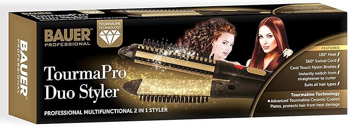 Hair Straighteners and Curler for All Hair Types / Ceramic Tourmaline Technology