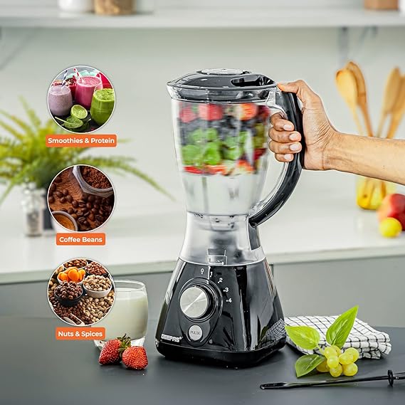 2 IN 1 Blender and Grinder ¦ 550 W ¦ 2 Year Warranty ¦ Black