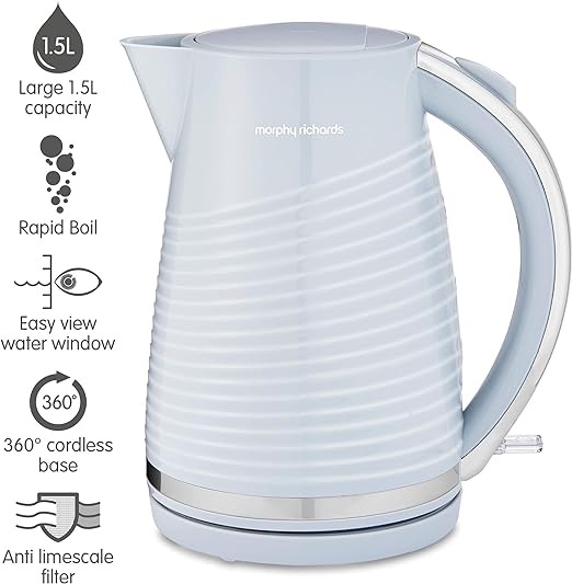 Morphy Richards Dune Jug Kettle Cornflower Blue Electric, 1.5 liters