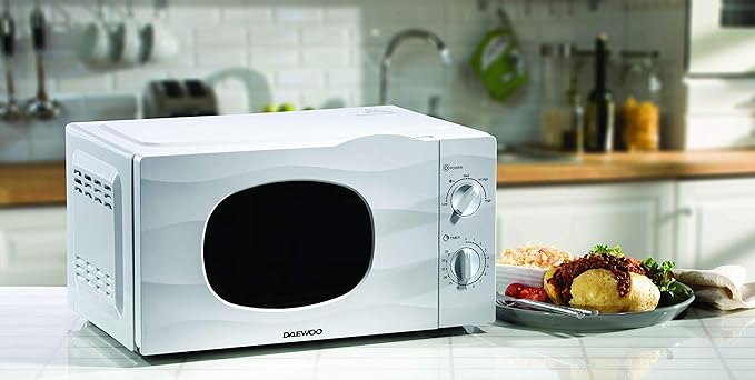 20 Litre 700W Microwave with auto defrost | Manual 35 Minute Timer Dial | White