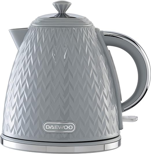 Toaster and Kettle Set | 1.7 Litre 3kw Jug Kettle and 2 Slice Toaster, Grey, Plastic