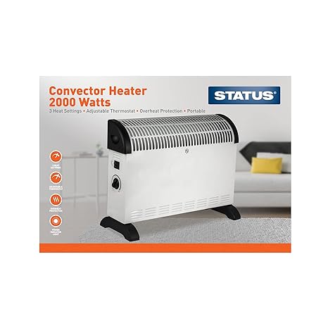 INDOOR CONVECTOR HEATER | 2000W | STATUS | WHITE