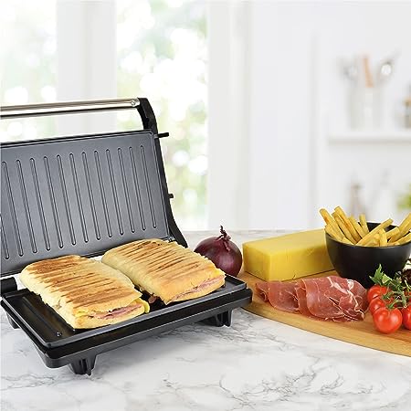 Panini Press and Health Grill - Black Steel