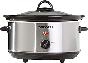 3.5 Litre Slow Cooker | Stainless Steel | 3 Heat Settings