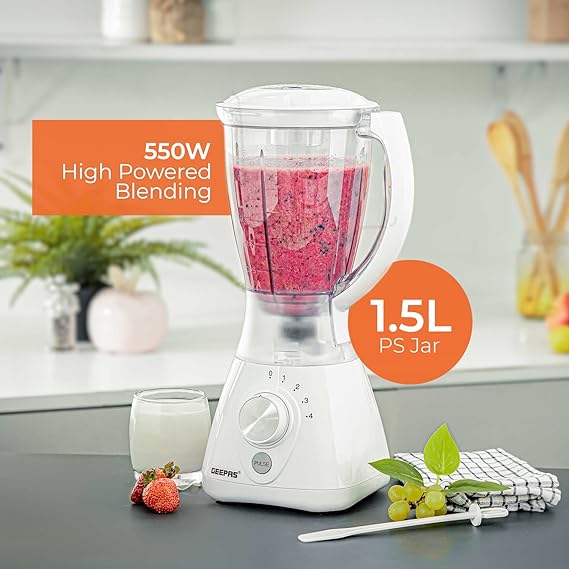 2 IN 1 Blender and Grinder ¦ 550 W ¦ 2 Year Warranty ¦ White