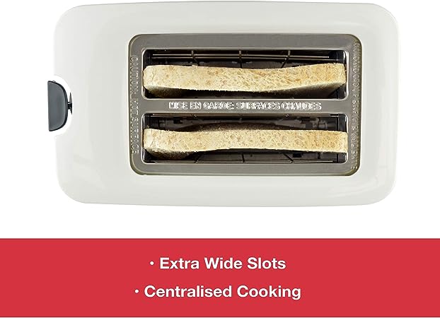 2 Slice extra-wide slot Toaster - White