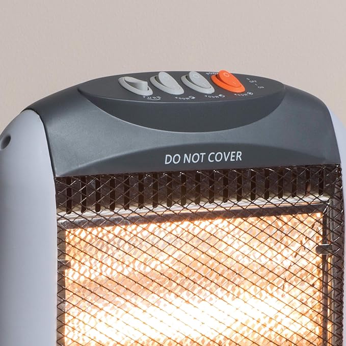 Halogen Heater| 1200W | Tip over Cut-Out | 3 Heat settings