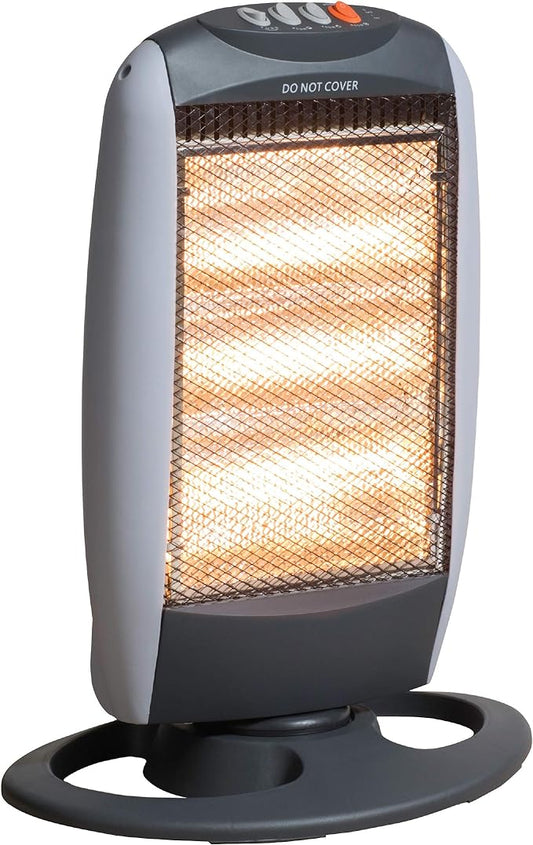 Halogen Heater| 1200W | Tip over Cut-Out | 3 Heat settings