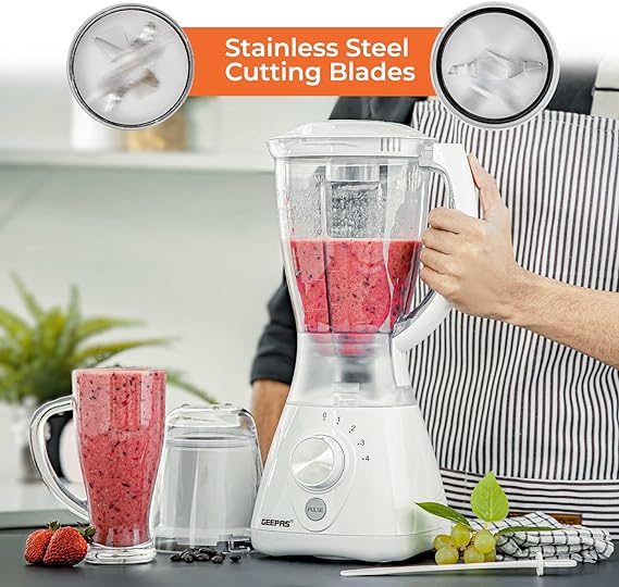 2 IN 1 Blender and Grinder ¦ 550 W ¦ 2 Year Warranty ¦ White