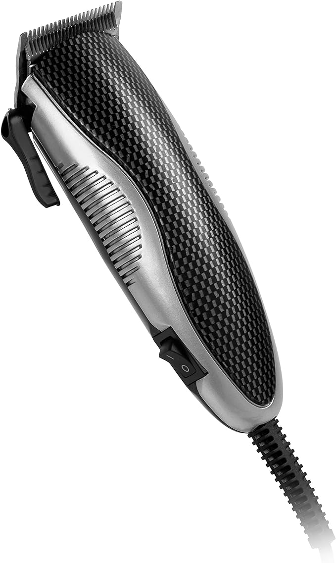 Signature Corded Hair Clippers with Stainless Steel Blades, Black/Grey