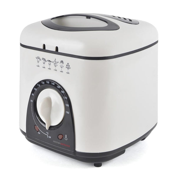 Compact Deep Fryer - Ivory White - 1.0Ltr