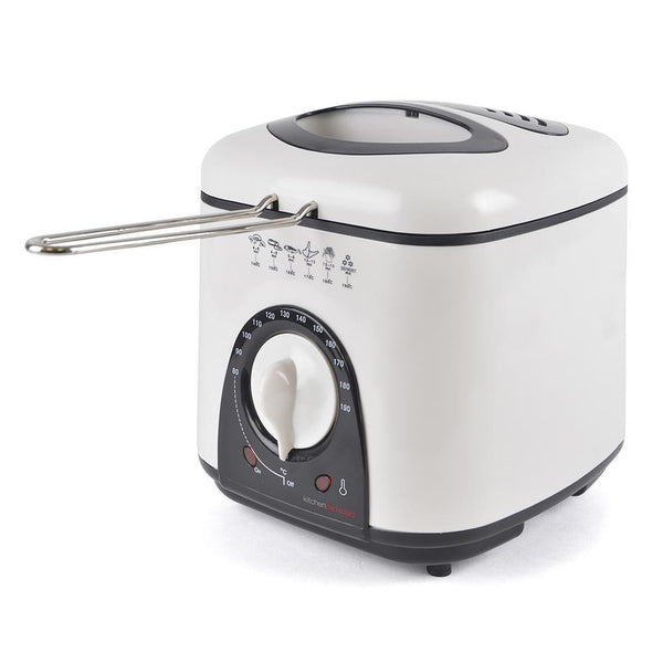 Compact Deep Fryer - Ivory White - 1.0Ltr