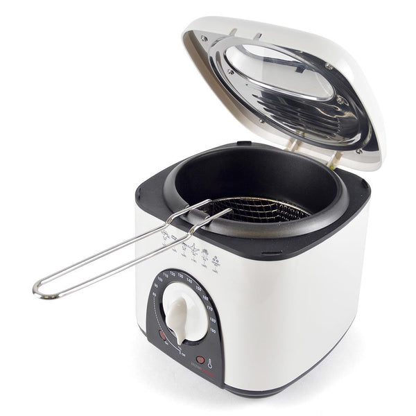 Compact Deep Fryer - Ivory White - 1.0Ltr