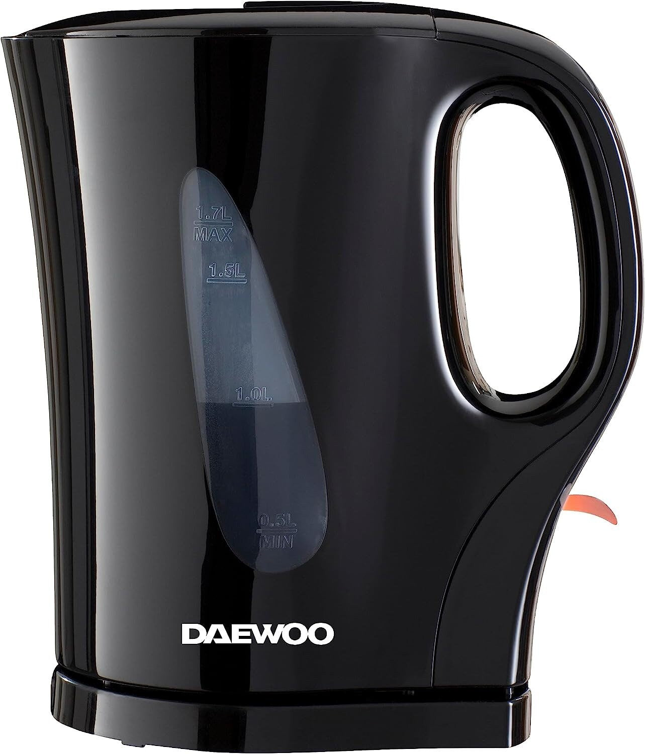 Plastic Kettle Black, 1.7L Capacity, Visible Water Window Easy Monitoring, Led Light Indicator