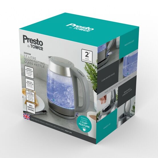 Tower Glass Kettle | 1.7 Litre | Presto