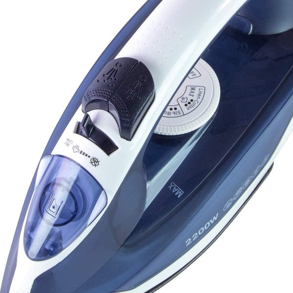 Professional Steam Iron / Variable Temperature / 40 Second Rapid Heating / Non-Stick Soleplate and Self Clean Function / 2200 W / Blue Colour