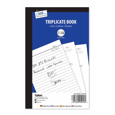 Triplicate Book 50 Pages Pack of 12 Books